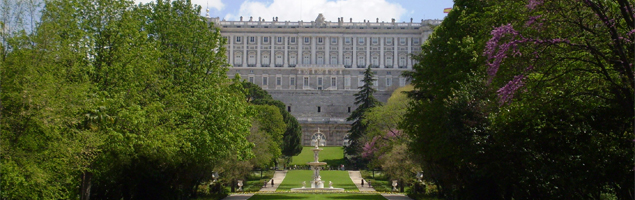 Jardines del Palacio Real en Madrid