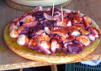 Octopus with potatoes and paprika oil