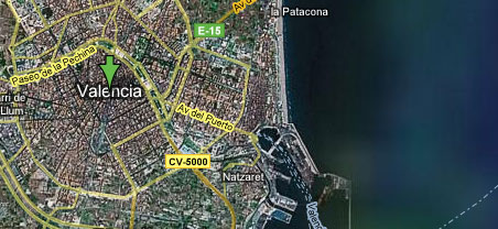 Mappa Valencia