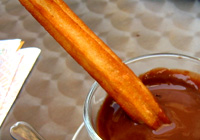 Churros in chocolate