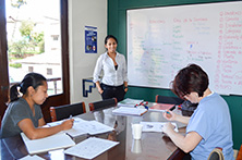 Students learning Spanish in Cusco